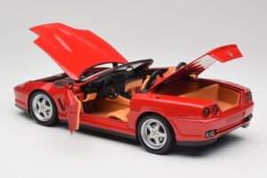 Ferrari 550 Barchetta Rosso Corsa Hot Wheels 1:18 29441 Pressofusione — immagine 5 di 8