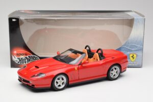 Ferrari 550 Barchetta Rosso Corsa Hot Wheels 1:18 29441 Pressofusione — immagine 8 di 8