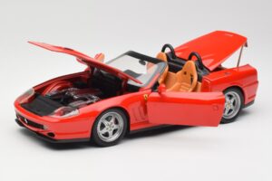 Ferrari 550 Barchetta Rosso Corsa Hot Wheels 1:18 074299294419 Pressofusione — immagine 2 di 8
