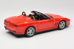 Ferrari 550 Barchetta Rosso Corsa Hot Wheels 1:18 074299294419 Pressofusione — immagine 3 di 8