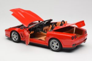 Ferrari 550 Barchetta Rosso Corsa Hot Wheels 1:18 074299294419 Pressofusione — immagine 5 di 8