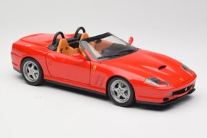 Ferrari 550 Barchetta Rosso Corsa Hot Wheels 1:18 074299294419 Pressofusione — immagine 6 di 8