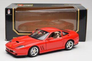 Ferrari 550 Maranello Rosso Bburago 1:18 3064 Pressofusione — immagine 8 di 8