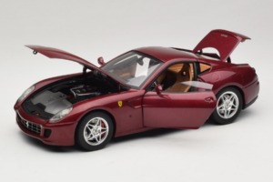 Ferrari 599 GTB Fiorano Rosso Scuro Hot Wheels 1:18 M1200 Pressofusione — immagine 2 di 8
