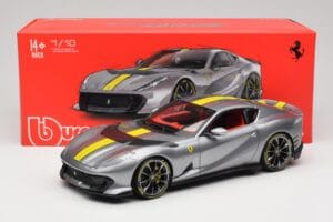Ferrari 812 Competizione Grigio Coburn Bburago 1:18 18-01647 Pressofusione — immagine 8 di 8