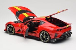 Ferrari 812 Competizione Rosso Corsa Con Strisce Gialle Bburago 1:18 18-16915 Pressofusione — immagine 5 di 8