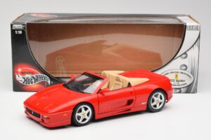 Ferrari F355 Spider Rosso Hot Wheels 1:18 25733 Pressofusione — immagine 8 di 8
