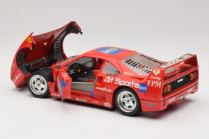 Ferrari F40 #40 J-P. Jabouille / O. Grouillard Art Sports 1987 Bburago 1:18 3332-A1 Pressofusione — immagine 5 di 8