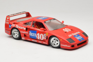 Ferrari F40 #40 J-P. Jabouille / O. Grouillard Art Sports 1987 Bburago 1:18 3332-A1 Pressofusione — immagine 6 di 8