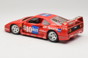 Ferrari F40 #40 J-P. Jabouille / O. Grouillard Art Sports 1987 Bburago 1:18 3332-A1 Pressofusione — immagine 7 di 8