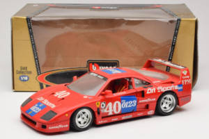 Ferrari F40 #40 J-P. Jabouille / O. Grouillard Art Sports 1987 Bburago 1:18 3332-A1 Pressofusione — immagine 8 di 8