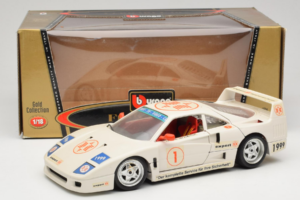 Ferrari F40 #1 Expert Bianco 1987 Bburago 1:18 3332-W2 Pressofusione — immagine 8 di 8