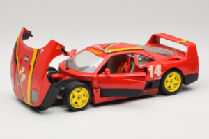 Ferrari F40 Evoluzione #14 L. Dalla Noce H&R Rosso con Ruote Gialle 1992 Bburago 1:18 3042-H1 Pressofusione — immagine 2 di 8