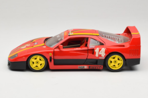 Ferrari F40 Evoluzione #14 L. Dalla Noce H&R Rosso con Ruote Gialle 1992 Bburago 1:18 3042-H1 Pressofusione — immagine 4 di 8