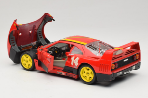 Ferrari F40 Evoluzione #14 L. Dalla Noce H&R Rosso con Ruote Gialle 1992 Bburago 1:18 3042-H1 Pressofusione — immagine 5 di 8