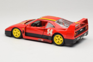 Ferrari F40 Evoluzione #14 L. Dalla Noce H&R Rosso con Ruote Gialle 1992 Bburago 1:18 3042-H1 Pressofusione — immagine 7 di 8