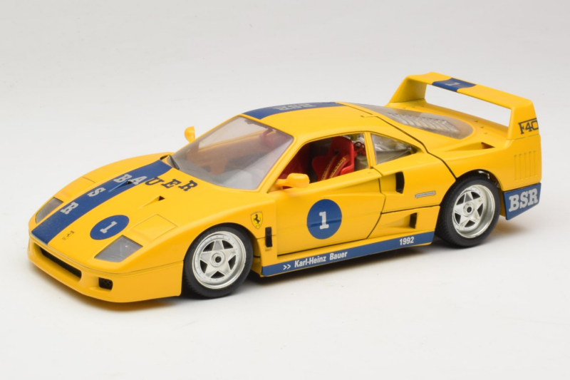 Ferrari F40 #1 Giallo Bauer Edizione Limitata 100 pezzi Bburago 1:18 BSR001 Pressofusione