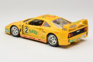 Ferrari F40 Totip Jolly Club #2 Giallo Bburago 1:18 3332-Y1 Pressofusione — immagine 7 di 8