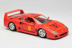 Ferrari F40 #8 Bevro International Rosso 1987 Bburago 1:18 3332-P3 Pressofusione — immagine 6 di 8