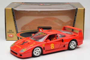 Ferrari F40 #8 Bevro International Rosso 1987 Bburago 1:18 3332-P3 Pressofusione — immagine 8 di 8