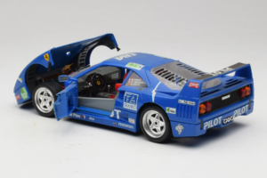 Ferrari F40 #34 M. Ferte / Thavenin / Palau Pilot Blu 1987 Bburago 1:18 3032-B1 Pressofusione — immagine 5 di 8