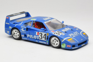 Ferrari F40 #34 M. Ferte / Thavenin / Palau Pilot Blu 1987 Bburago 1:18 3032-B1 Pressofusione — immagine 6 di 8