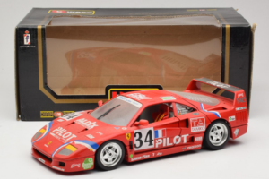 Ferrari F40 LM Pilot #34 Ferte / Thavenin / Palau 24 Hours of Le Mans 1995 Rosso Bburago 1:18 3032-P3 Pressofusione — immagine 8 di 8