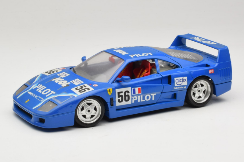 Ferrari F40 Pilot #56 Blu Bburago 1:18 3332-BL1 Pressofusione