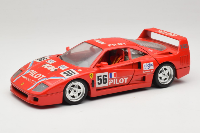 Ferrari F40 #56 Pilot Rosso 1987 Bburago 1:18 3332-P2 Pressofusione