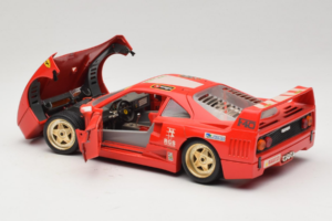 Ferrari F40 Pirelli Agip #1 Ferrari Club Italia Rosso Bburago 1:18 3032-P2 Pressofusione — immagine 5 di 8