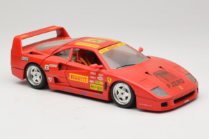 Ferrari F40 Pirelli BBS Rosso Bburago 1:18 3032-P4 Pressofusione — immagine 6 di 8