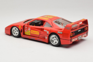 Ferrari F40 Pirelli BBS Rosso Bburago 1:18 3032-P4 Pressofusione — immagine 7 di 8