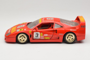 Ferrari F40 #3 Pirelli Rosso 1987 Bburago 1:18 3332-P4 Pressofusione — immagine 4 di 8