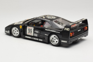 Ferrari F40 Seco #99 Lesseps / Charriol / Balandras Nero Bburago 1:18 3032-B3 Pressofusione — immagine 7 di 8
