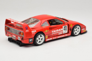 Ferrari F40 #40 T. Ohta / A. Reid Taisan Rosso 1987 Bburago 1:18 3022-T1 Pressofusione — immagine 3 di 8