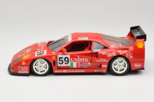 Ferrari F40 LM Unisys #59 Ota / P. Nappi / R. Donovan 24 Hours of Le Mans 1996 Bburago 1:18 3032-U1 Pressofusione — immagine 4 di 8