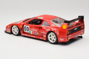Ferrari F40 LM Unisys #59 Ota / P. Nappi / R. Donovan 24 Hours of Le Mans 1996 Bburago 1:18 3032-U1 Pressofusione — immagine 7 di 8