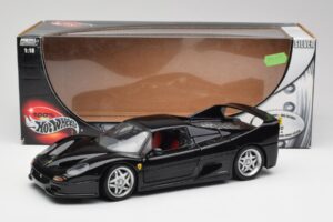 Ferrari F50 Nero Hot Wheels 1:18 23910 Pressofusione — immagine 8 di 8