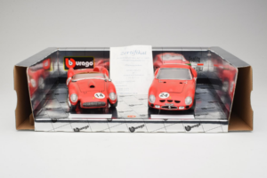 Ferrari Gift Set 250 Testa Rossa & 250 GTO Rosso Bburago 1:18 GC002 Pressofusione