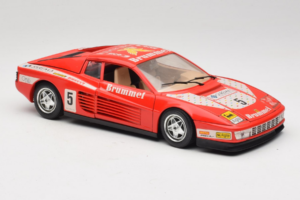 Ferrari Testarossa Brummel #5 Rosso 1984 Bburago 1:18 3004-P1 Pressofusione — immagine 6 di 8