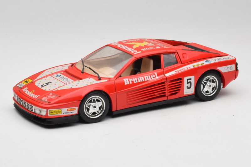 Ferrari Testarossa Brummel #5 Rosso 1984 Bburago 1:18 3004-P1 Pressofusione