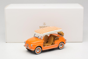 Fiat 500 Jolly Arancione Norev 1:18 187791 Pressofusione — immagine 6 di 6
