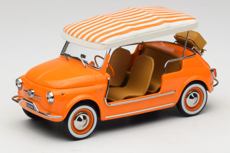 Fiat 500 Jolly Arancione Norev 1:18 187791 Pressofusione