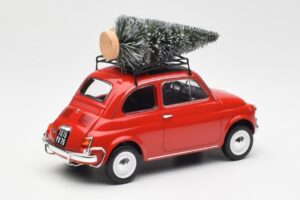 Fiat 500 L Rosso Christmas Norev 1:18 187779 Pressofusione — immagine 2 di 6