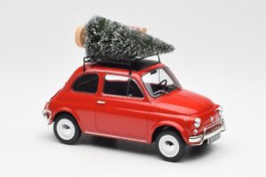 Fiat 500 L Rosso Christmas Norev 1:18 187779 Pressofusione — immagine 4 di 6