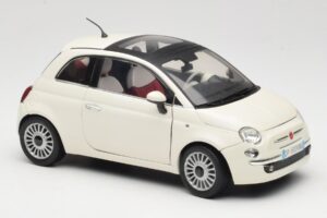 Fiat 500 Bianco Mondo Motors 1:18 500291 Pressofusione — immagine 6 di 8