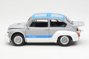 Fiat Abarth 1000 TCR Grigio Opaco Strisce Blu AUTOart 1:18 72642 Pressofusione — immagine 4 di 8