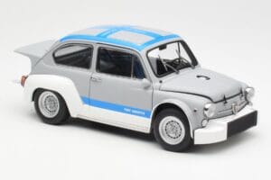 Fiat Abarth 1000 TCR Grigio Opaco Strisce Blu AUTOart 1:18 72642 Pressofusione — immagine 6 di 8