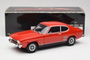 Ford Capri Mk1 1700 GT Rosso Minichamps 1:18 180089001 Pressofusione — immagine 8 di 8
