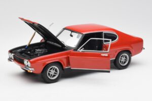 Ford Capri Mk1 2600 RS Rosso Nero Minichamps 1:18 180089071 Pressofusione — immagine 2 di 8